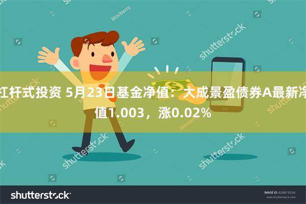 杠杆式投资 5月23日基金净值：大成景盈债券A最新净值1.003，涨0.02%