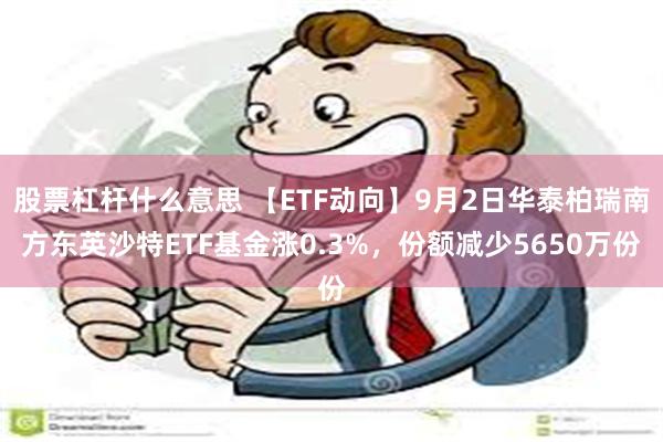 股票杠杆什么意思 【ETF动向】9月2日华泰柏瑞南方东英沙特ETF基金涨0.3%，份额减少5650万份